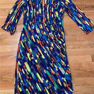 New Directions Multicolor Long Sleeve Dress
